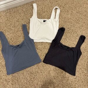White Fox crop tank set